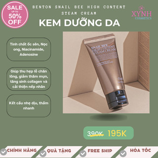 Kem Dưỡng Dịu Da, Ngăn Ngừa Lão Hóa Benton Snail Bee High Content Steam Cream