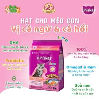 Thức Ăn Hạt Cho Mèo Con Whiskas Junior 450g Bổ Sung Sữa Non Và DHA