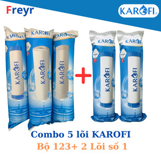 Combo 5 lõi lọc nước Karofi dòng Smax Duo thường gồm 2 lõi số 1 và 1 bộ 123
