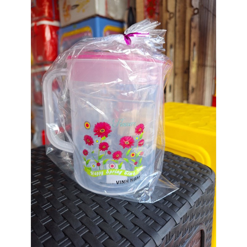 Ca trà đá 1 lít nhựa Vĩnh Nam