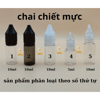 chai chiết mực 5ml và 10ml