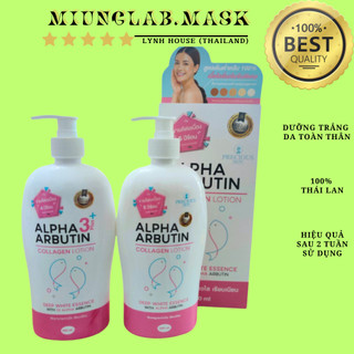 Sữa Dưỡng Thể Alpha Arbutin Collagen Lotion 3 Plus 500ml Alpha Arbutin Thái Lan