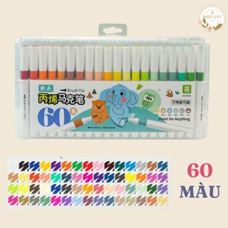  Hộp 60 bút màu Acrylic Marker ngòi nhọn 