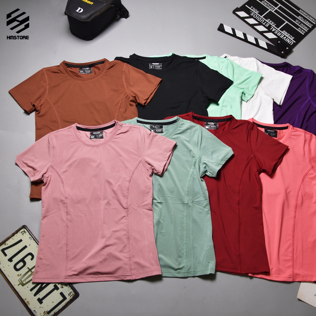 Áo thun thể thao nữ tập gym yoga mã [GY02] chất thun lạnh chính phẩm thấm hút mồ hôi, thoải mái vận động