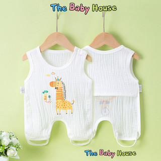 Bodysuit Cho Bé 💛 𝐅𝐑𝐄𝐄𝐒𝐇𝐈𝐏💛 Bộ Quần Áo Trẻ Em Vải Xô Thoáng Khí Cho Bé Baby House