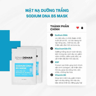 Combo 10 miếng mặt nạ b5 senademar sodium dna b5 mask hạn 2027