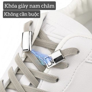 Khóa nam châm dày cho dây giày - khóa dây giày lười không cần buộc