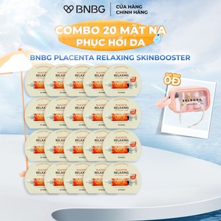 Combo 20 Mặt Nạ Truyền Năng Lượng, Phục Hồi Da BNBG Placenta Relaxing SkinBooster Mask 30mlx10