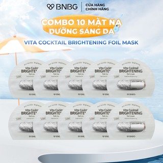 Combo 10 mặt nạ sáng da BNBG Vita Cocktail Brightening Foil Mask 30mlx10