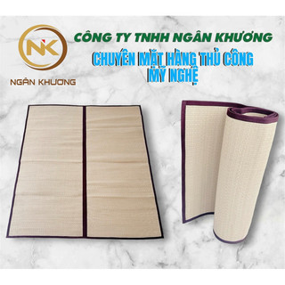 Chiếu cói xuất nhập gập đôi được làm từ cói nga sơn, sợi cói dai và bền