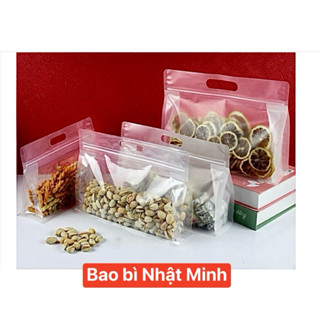  {1kg} Túi zip trong 8 cạnh đựng bánh kẹo đựng hũ yến quai sách nằm ngang 