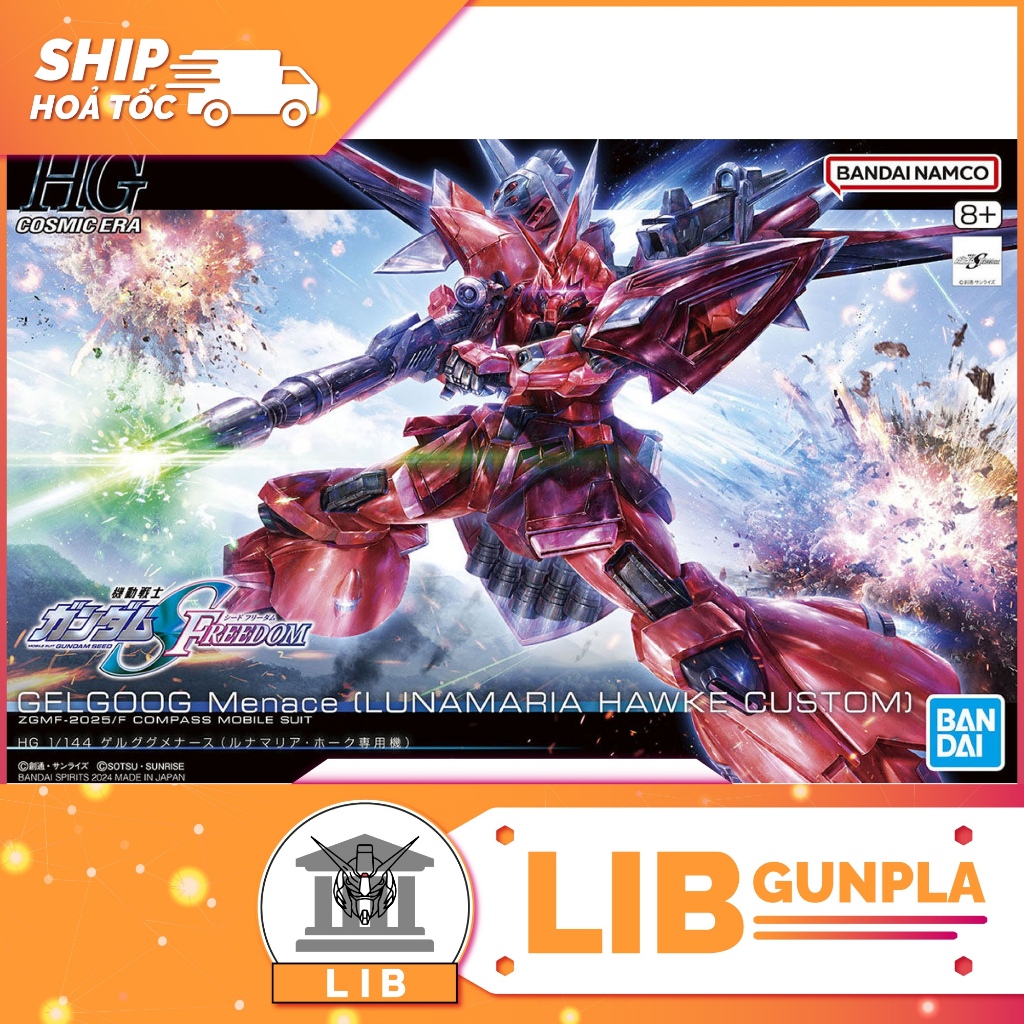 Đồ chơi mô hình lắp ráp Bandai Gundam SEED Freedom HG CE 1/144 GELGOOG Menace - LUNAMARIA HAWKE CUST