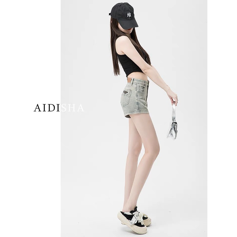 Quần Short Jeans Nữ , Quần Đùi Nữ Chất Liệu Denim Phối Túi Sau Phong Cách Đường Phố Trung Quốc L10 | BigBuy360 - bigbuy360.vn