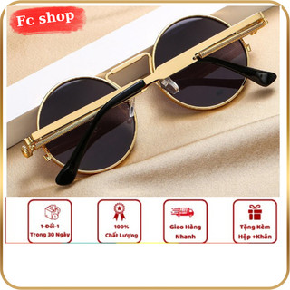 Kính Mắt Tròn NAM NỮ ⚜️FREE SHIP⚜️- Mắt Kính Tráng Gương Hàng Unisex - Chống UV400 - Hàng Cao Cấp