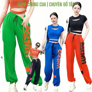 Quần Jogger thể thao nữ, quần vải gió mềm thoáng mát tập shuffdance, nhảy aerobic, nhảy dân vũ nhiều màu sắc