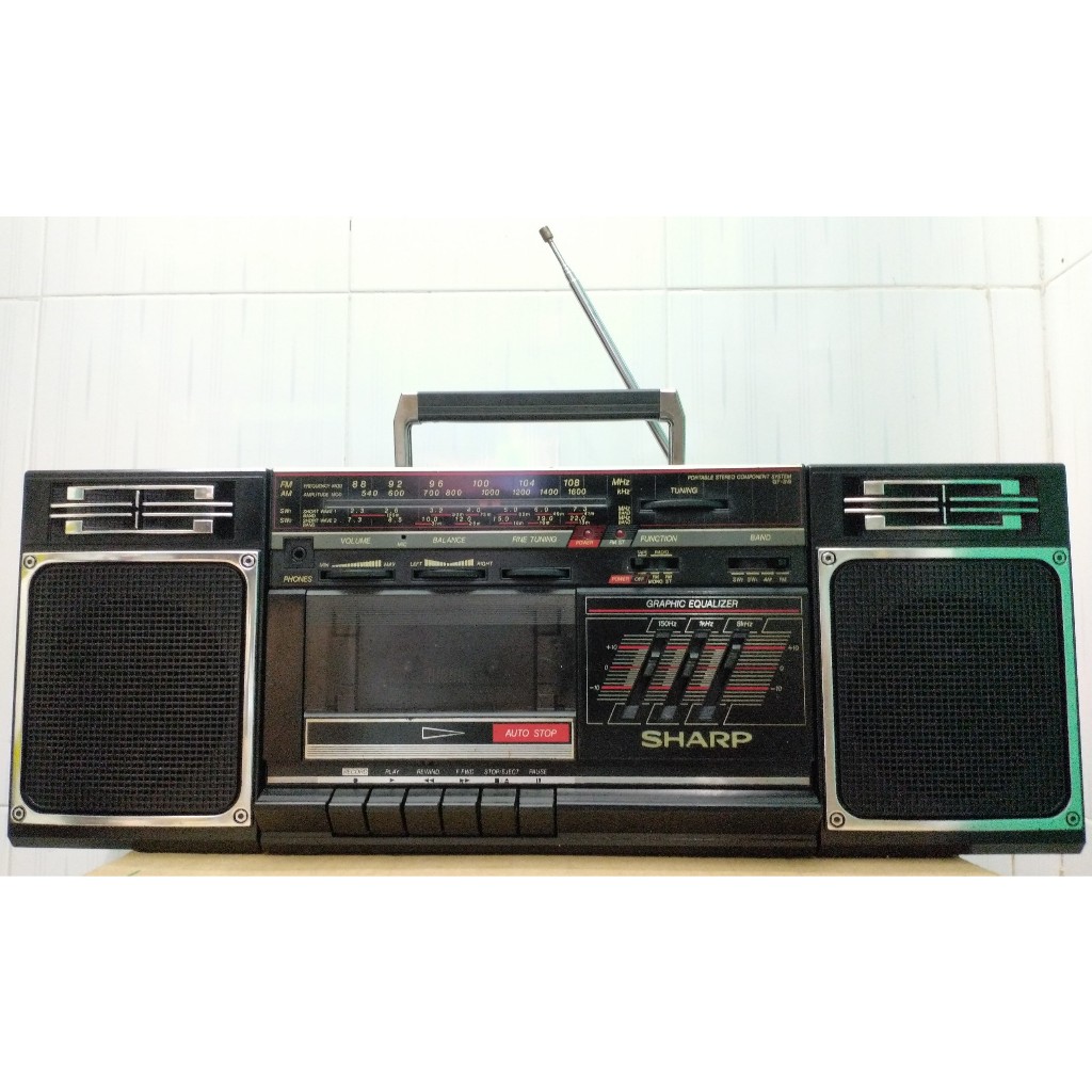 Radio cassette Sharp GF-319Z(BK) đồ cũ nghe hay ok 100%