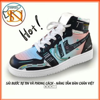Giày thể thao nam nữ, giày sneaker thời trang cao cổ DSN 007, giày unisex, kiểu dáng hiện đại