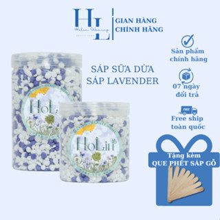 [CHE TÊN] Sáp Wax Lông Mix Lavender + Sữa Dừa Chuyên Dụng Wax Bikini Tặng Kèm Que HOLIN WAXING