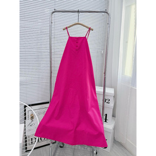 ĐẦM MAXI 2S NÚT BỌC CỘT NƠ SAU