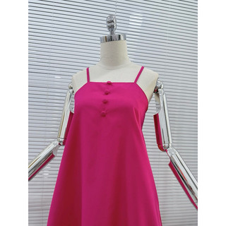 ĐẦM MAXI 2S NÚT BỌC CỘT NƠ SAU