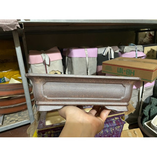 Chậu chữ nhật men sắt gỉ