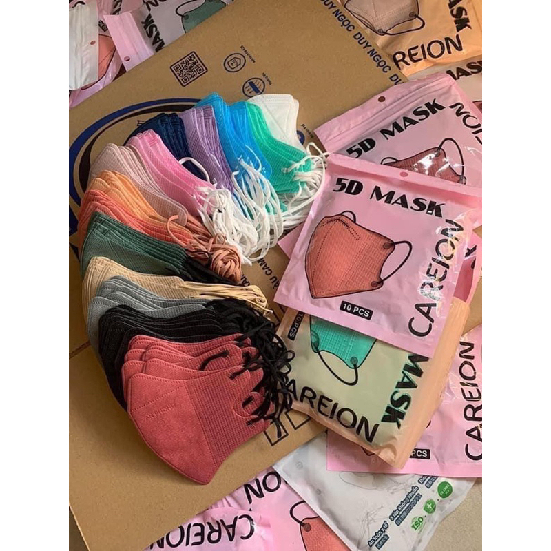 Combo Khẩu trang 5D 𝐂𝐀𝐑𝐄𝐈𝐎𝐍 𝐌𝐀𝐒𝐊 Màu Thái Lan