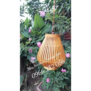 Đèn lồng mây tre đan / Lồng đèn mây tre đan treo thả trần / Lồng đèn mây tre đan đáy gỗ
