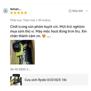 Cưa xích Ryobi OCS1825 18v