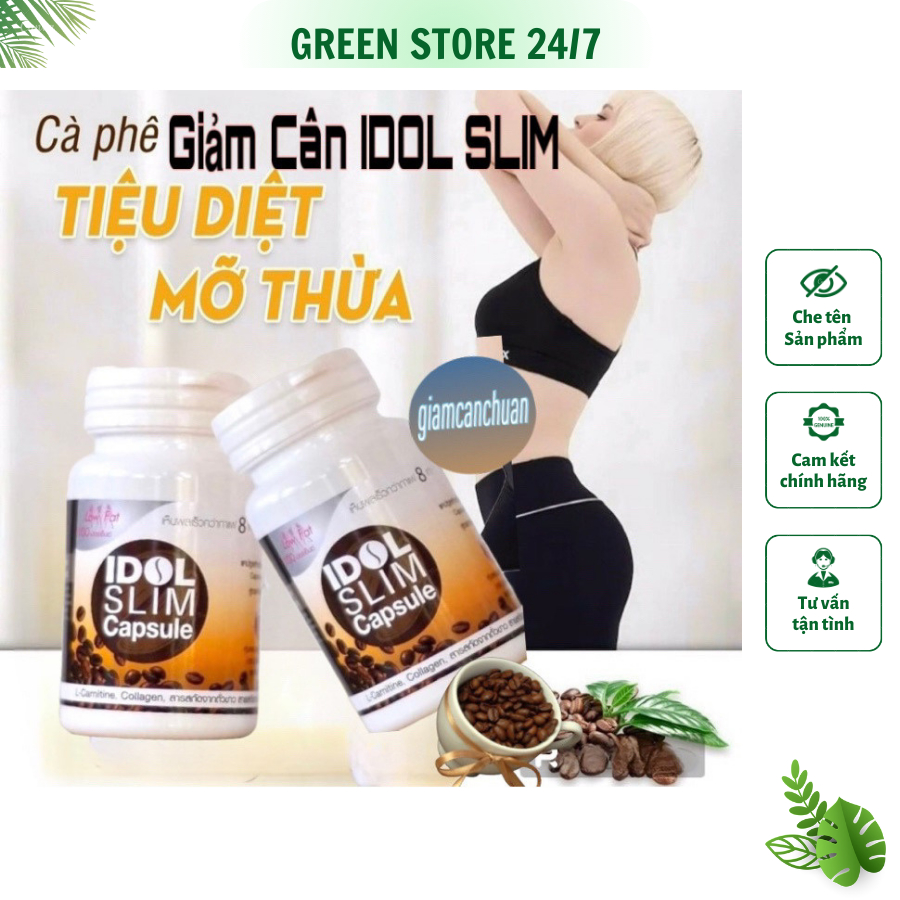 Giảm Cân Coffee Idol Slim Capsule Dạng Viên Siêu Mạnh Chuẩn Thái Lan Hộp 15 viên