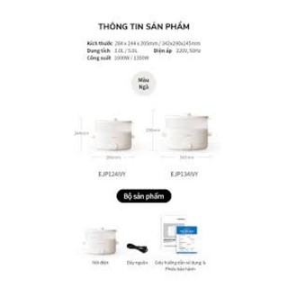 Nồi hấp điện đa năng LocknLock EJP124IVY