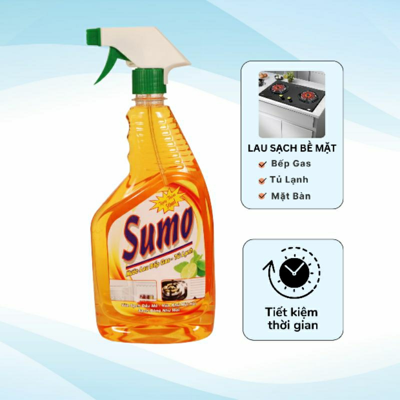Nước lau bếp ga, tủ lạnh Sumo 850ml