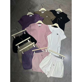 Sét bộ áo quần cotton thêu tim QCCC