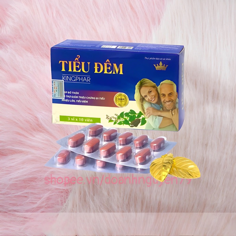 Tiểu Đêm Kingphar Hộp 30 Viên -Giúp bổ thận, cố tính, ấm bàng quang, tiểu khó, tiểu buốt, tiểu không tự chủ.