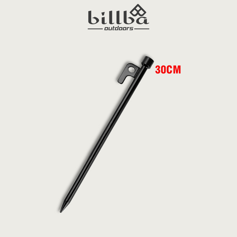Cọc cắm đất 30cm bằng thép đúc neo ghim buộc dây dựng lều dã ngoại cắm trại ngoài trời - Billba outdoors