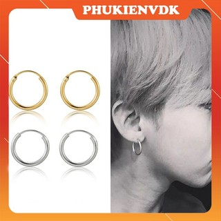 Khuyên Tai Tròn Thiết Kế Đơn Giản Cá Tính MS23