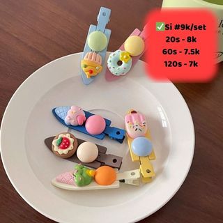 Set 2 kẹp tóc mái màu kẹo siêu xinh dễ thương