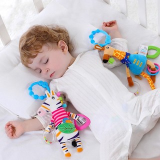 Đồ Chơi Lục Lạc Treo Nôi, Cũi, Xe Đẩy Kích Thích Đa Giác Quan Kết Hợp Gặm Nướu Treo Xe Đẩy Cho Bé