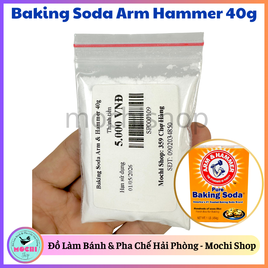 Baking Soda Arm Hammer 40g (chiết lẻ) (gói)
