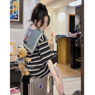 ÁO THUN SỌC THUỶ THỦ GẤU NỔI (KÈM VIDEO HÌNH THẬT)