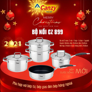 Bộ nồi chảo canzy 5 món cz899