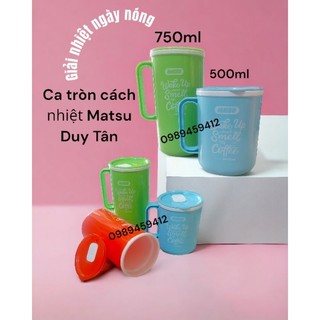 Ca nhựa cách nhiệt uống cafe Duy Tân 500ml, 750ml