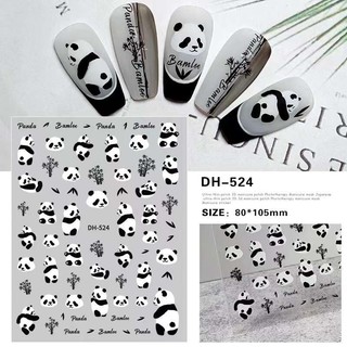 Sticker & Decal dán móng tay hoạt hình gấu trúc