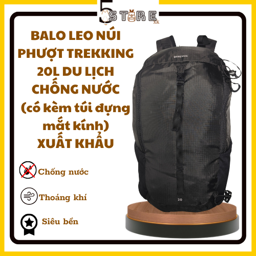 Balo leo núi phượt trekking 20L du lịch chống nước, quechua, hàng xuất khẩu