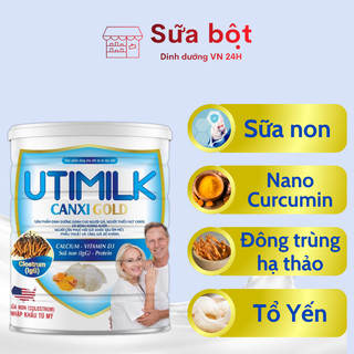 Sữa Canxi Gold UTIMILK 900G-Sữa canxi xương khớp dành cho người già,tăng đề kháng,phục hồi sức khỏe
