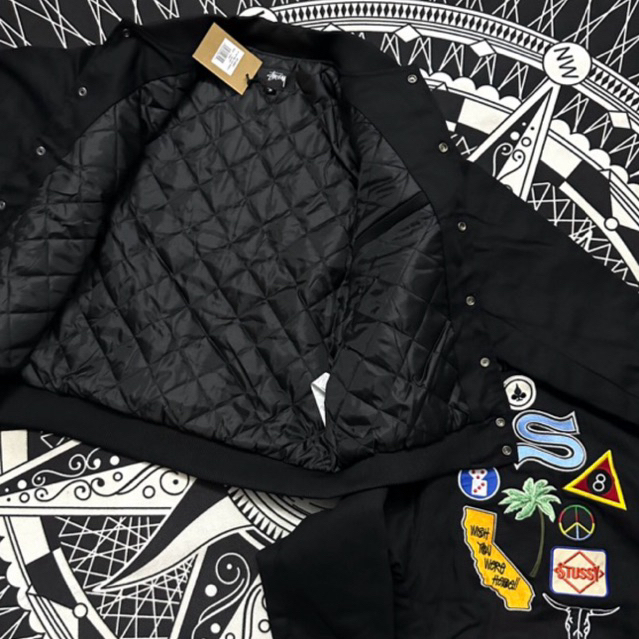 ⚡️Mirro Quality⚡️Áo Khoác Bóng Chày Stussyyy Trần Bông