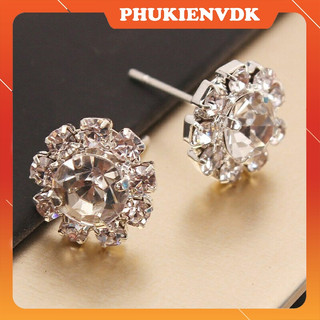 Bông tai Khuyên tai đính đá zircon lấp lánh MS54