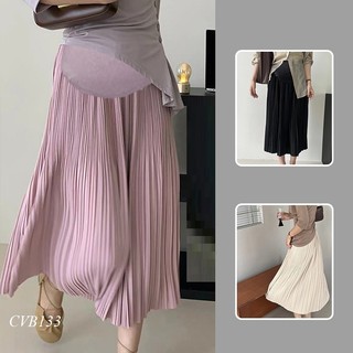 Chân váy bầu xếp ly dáng xoè thời trang cvb133