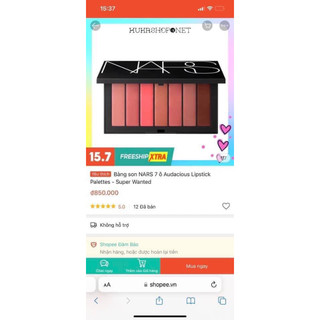 Bảng son Nars Mỹ