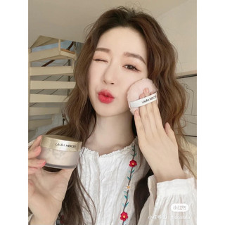 (Chỉ bán aut)Phấn phủ bột Laura Mercier trắng mới tặng bông phấn