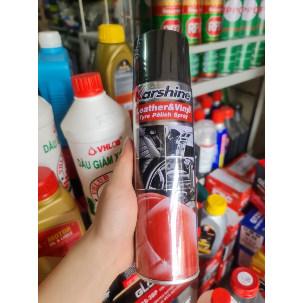 Chai xịt đánh bóng bảo dưỡng xe máy, nội thất ô tô KARSHINE 500ML -Chính Hãng